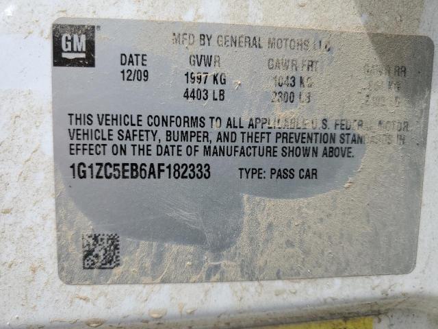 1G1ZC5EB6AF182333 - 2010 CHEVROLET MALIBU 1LT WHITE photo 12
