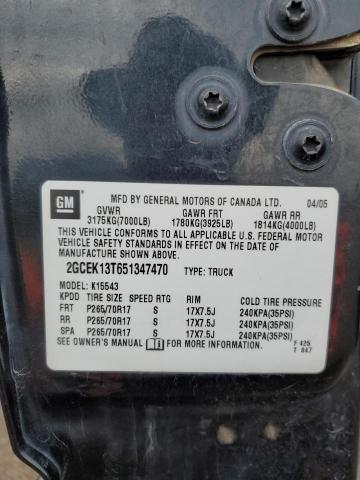 2GCEK13T651347470 - 2005 CHEVROLET SILVERADO K1500 GRAY photo 12