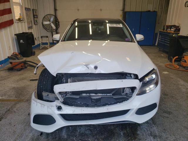 55SWF4KB7HU209634 - 2017 MERCEDES-BENZ C 300 4MATIC WHITE photo 5