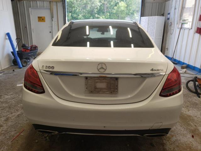 55SWF4KB7HU209634 - 2017 MERCEDES-BENZ C 300 4MATIC WHITE photo 6