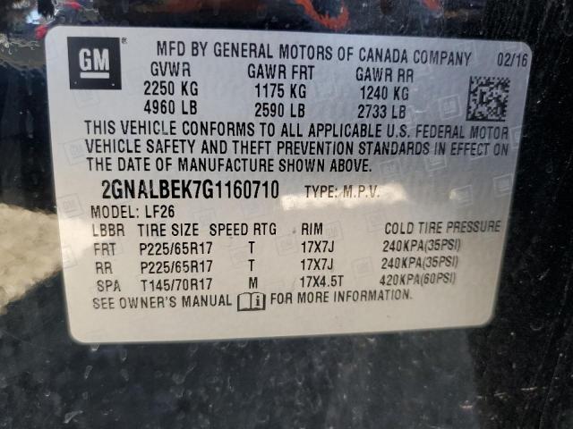 2GNALBEK7G1160710 - 2016 CHEVROLET EQUINOX LS BLACK photo 13