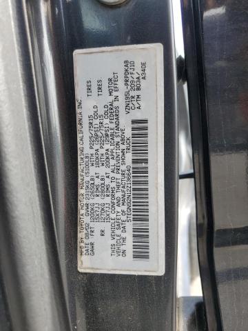 5TEGN92N12Z136640 - 2002 TOYOTA TACOMA DOUBLE CAB PRERUNNER BLACK photo 12