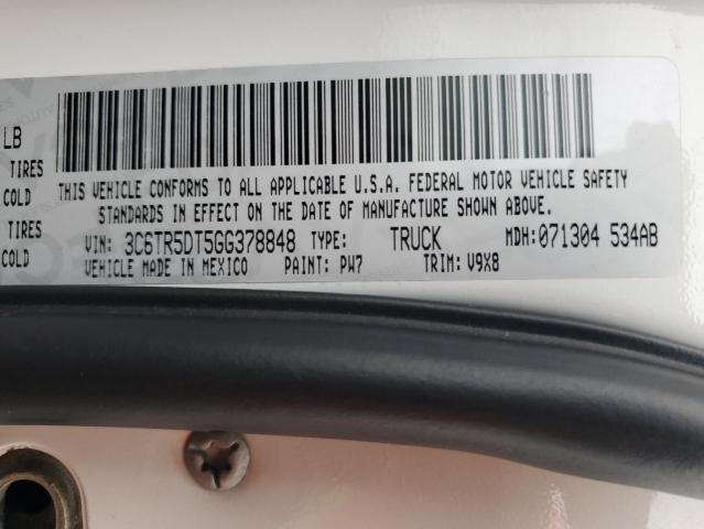 3C6TR5DT5GG378848 - 2016 RAM 2500 SLT თეთრი ფოტო 12