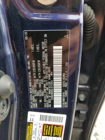 5TDHZRBH0LS515954 - 2020 TOYOTA HIGHLANDER XLE BLUE photo 13