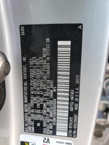 4T3BK11A89U009666 - 2009 TOYOTA VENZA SILVER photo 13