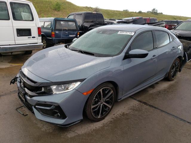 SHHFK7H4XLU216687 - 2020 HONDA CIVIC SPORT 蓝色 照片 1
