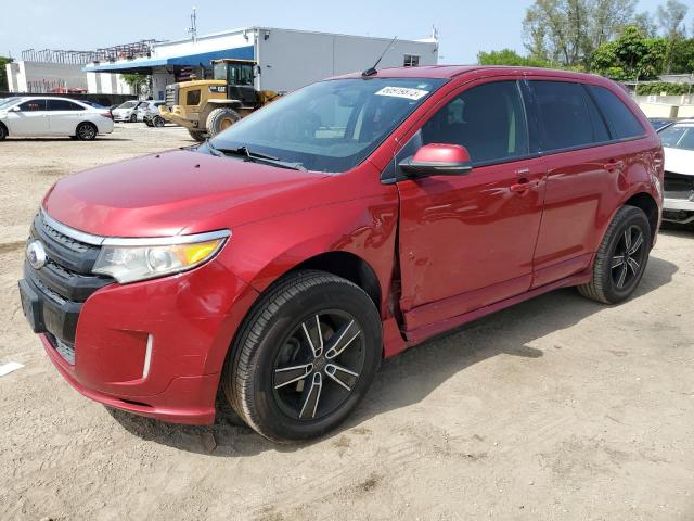 2FMDK4AK4CBA52801 - 2012 FORD EDGE SPORT RED photo 1