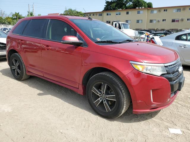 2FMDK4AK4CBA52801 - 2012 FORD EDGE SPORT RED photo 4