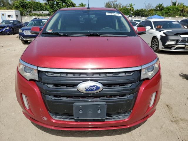 2FMDK4AK4CBA52801 - 2012 FORD EDGE SPORT RED photo 5