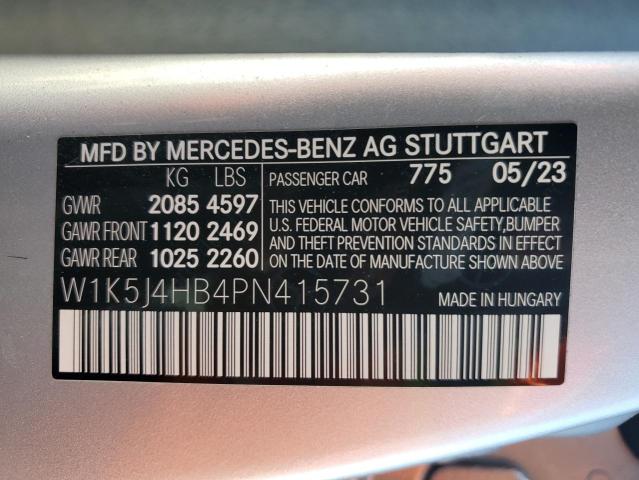 W1K5J4HB4PN415731 - 2023 MERCEDES-BENZ CLA 250 4MATIC SILVER photo 13