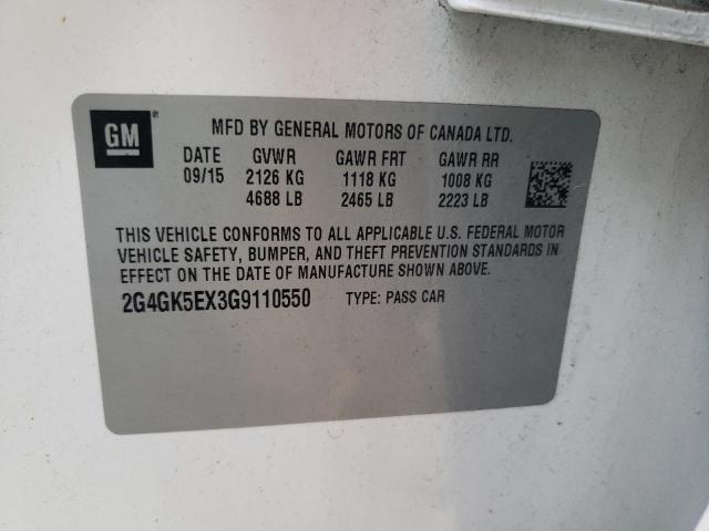 2G4GK5EX3G9110550 - 2016 BUICK REGAL 白色 照片 12