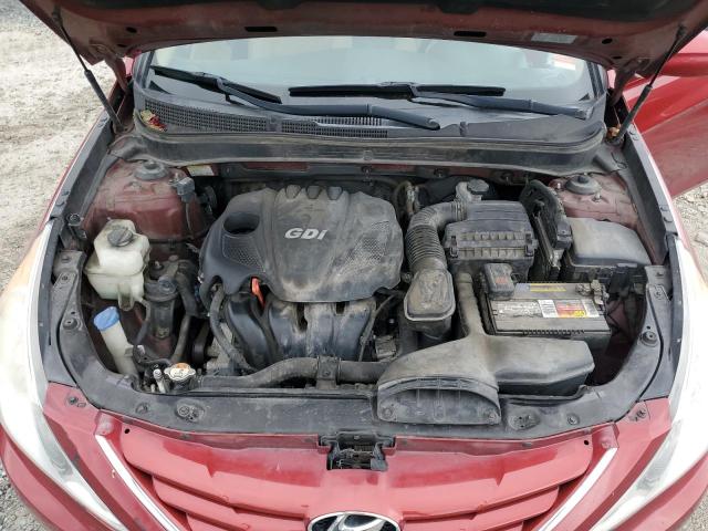 5NPEB4AC2DH799840 - 2013 HYUNDAI SONATA GLS RED photo 11