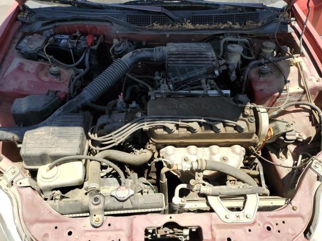 2HGEJ6346TH109195 - 1996 HONDA CIVIC DX RED photo 11