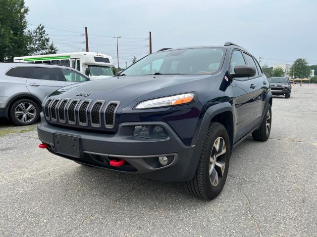 1C4PJMBS5EW162356 - 2014 JEEP CHEROKEE TRAILHAWK BLUE photo 2