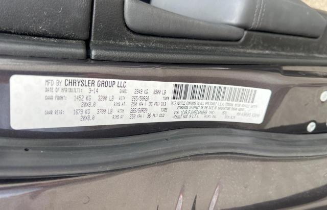 1C4RJFJG4EC444068 - 2014 JEEP GRAND CHER SUMMIT ნაცრისფერი ფოტო 10