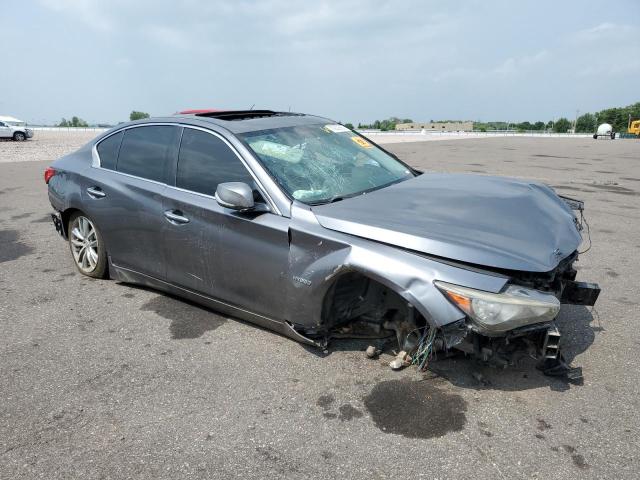 JN1AV7AR4EM701302 - 2014 INFINITI Q50 HYBRID PREMIUM GRAY photo 4