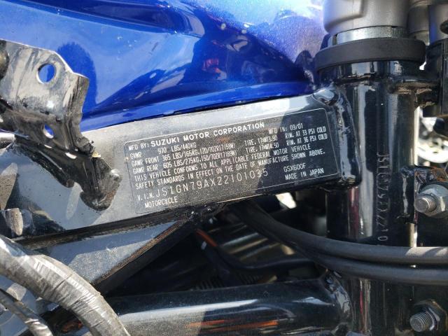 JS1GN79AX22101035 - 2002 SUZUKI GSX600 F BLUE photo 10