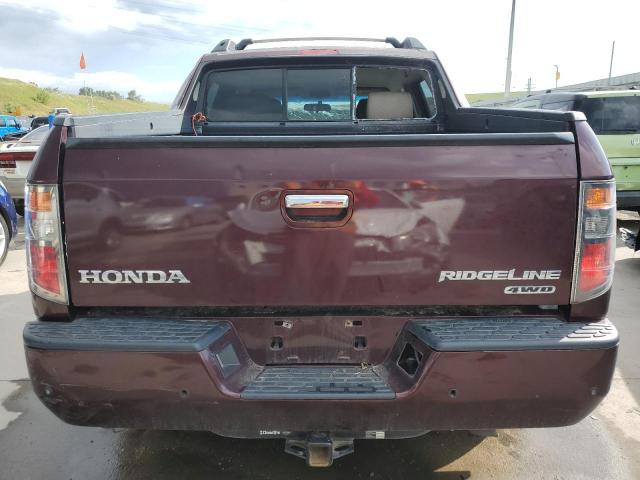 2HJYK16478H511334 - 2008 HONDA RIDGELINE RTS MAROON photo 6