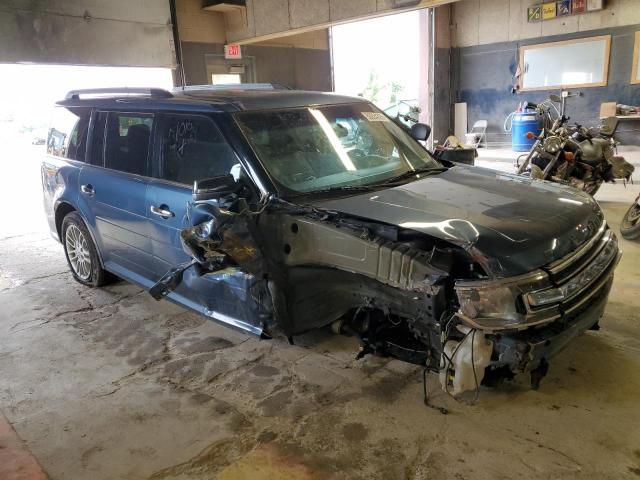 2FMHK6C83JBA10194 - 2018 FORD FLEX SEL BLUE photo 4