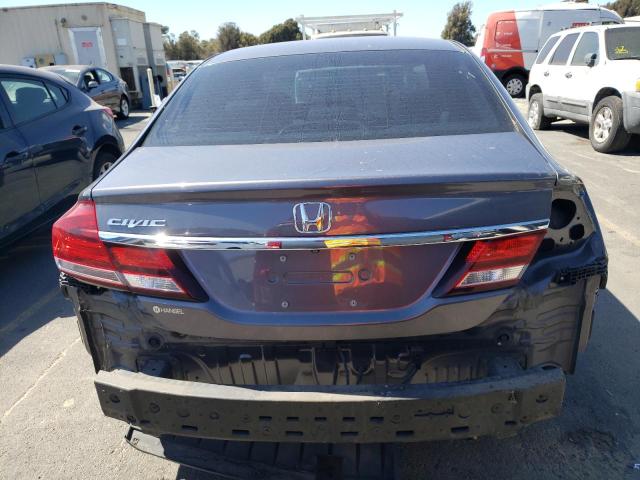19XFB2F95FE281105 - 2015 HONDA CIVIC EXL ნაცრისფერი ფოტო 6