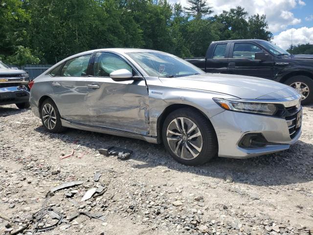 1HGCV3F45MA004377 - 2021 HONDA ACCORD HYBRID EX SILVER photo 4