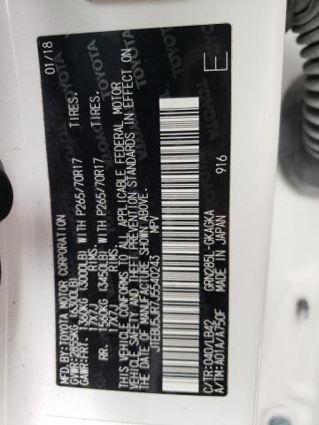 JTEBU5JR7J5540243 - 2018 TOYOTA 4RUNNER SR5/SR5 PREMIUM 白色 照片 13