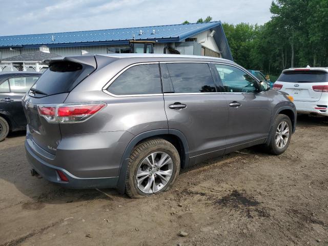 5TDJKRFH2ES044909 - 2014 TOYOTA HIGHLANDER XLE GRAY photo 3