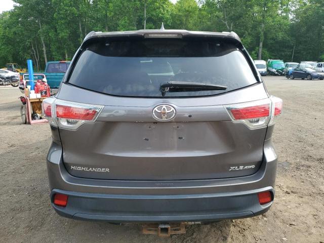 5TDJKRFH2ES044909 - 2014 TOYOTA HIGHLANDER XLE GRAY photo 6