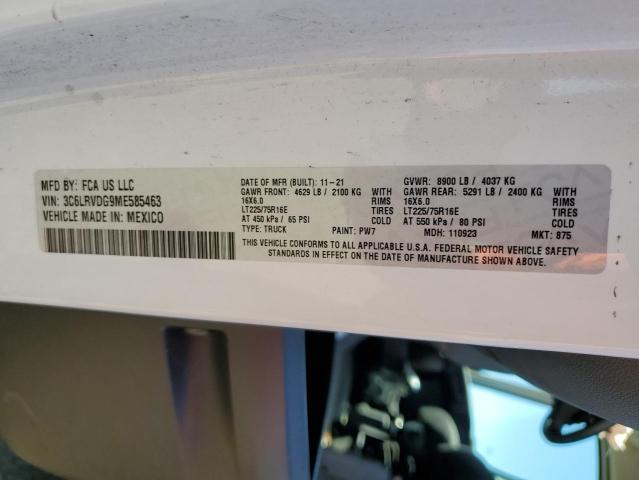 3C6LRVDG9ME585463 - 2021 RAM PROMASTER 2500 HIGH TWO TONE photo 14