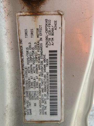 5TESM92N92Z083540 - 2002 TOYOTA TACOMA XTRACAB PRERUNNER Gümüş foto 12