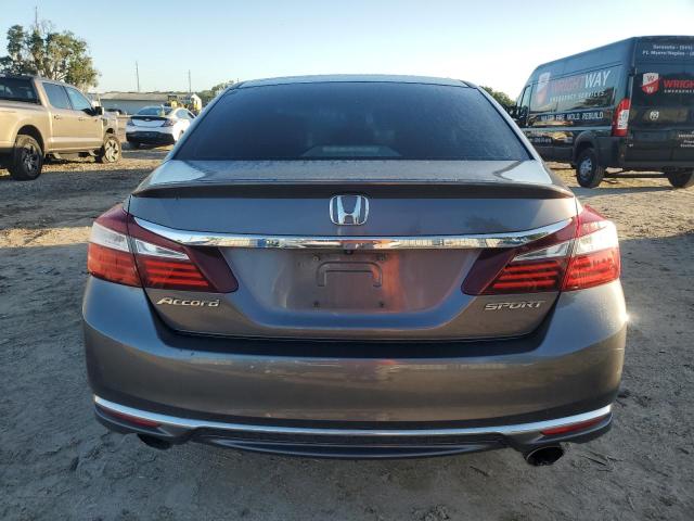 1HGCR2F53GA132774 - 2016 HONDA ACCORD SPORT GRAY photo 6