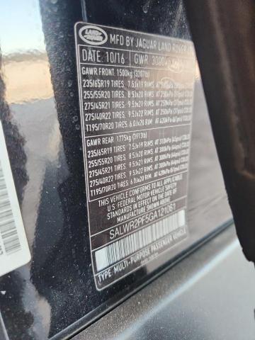 SALWR2PF5GA121061 - 2016 LAND ROVER RANGE ROVE HSE BLACK photo 13