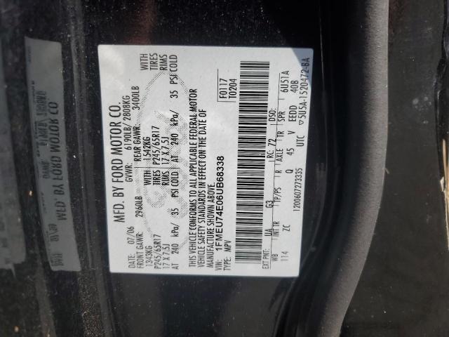 1FMEU74E06UB68338 - 2006 FORD EXPLORER EDDIE BAUER Czarny zdjęcie 13