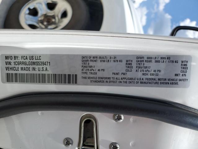 1C6RR6LG0MS539471 - 2021 RAM 1500 CLASS SLT 白色 照片 13