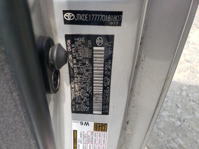 JTKDE177770181807 - 2007 TOYOTA SCION TC 银色 照片 12