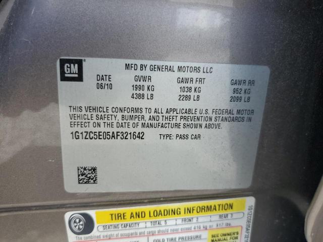 1G1ZC5E05AF321642 - 2010 CHEVROLET MALIBU 1LT BEIGE photo 12