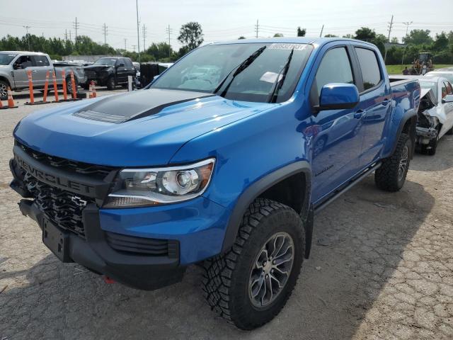 1GCGTEEN3N1298536 - 2022 CHEVROLET COLORADO ZR2 BLUE photo 1