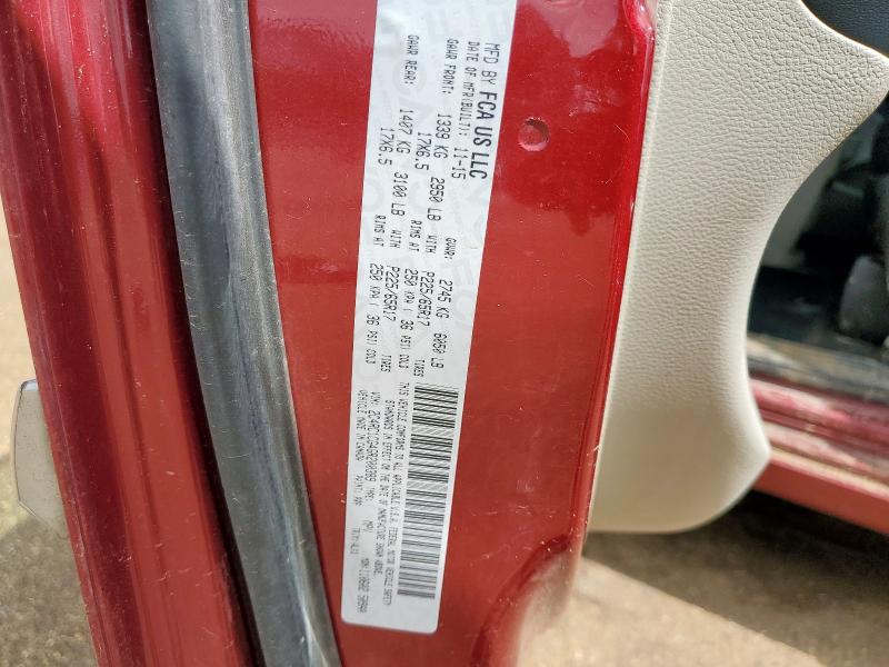 2C4RC1CG4GR200389 - 2016 CHRYSLER TOWN & COU TOURING L RED photo 14