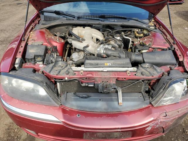 1LNHM86S55Y644581 - 2005 LINCOLN LS წითელი ფოტო 11