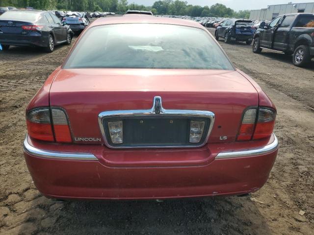 1LNHM86S55Y644581 - 2005 LINCOLN LS წითელი ფოტო 6