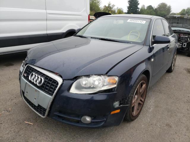 WAUDF78E58A126348 - 2008 AUDI A4 2.0T QUATTRO BLUE photo 2