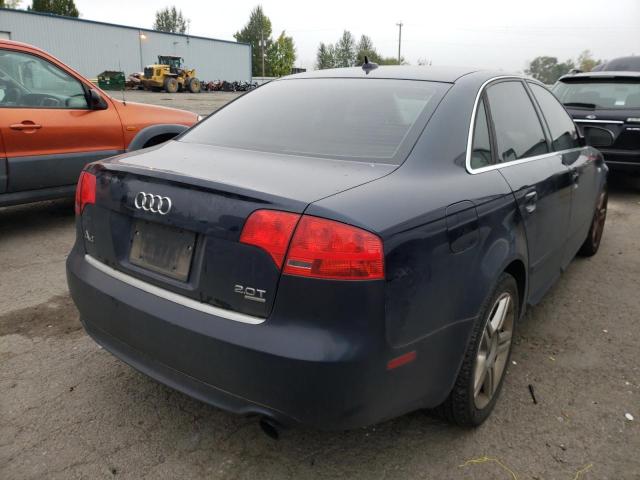 WAUDF78E58A126348 - 2008 AUDI A4 2.0T QUATTRO BLUE photo 4