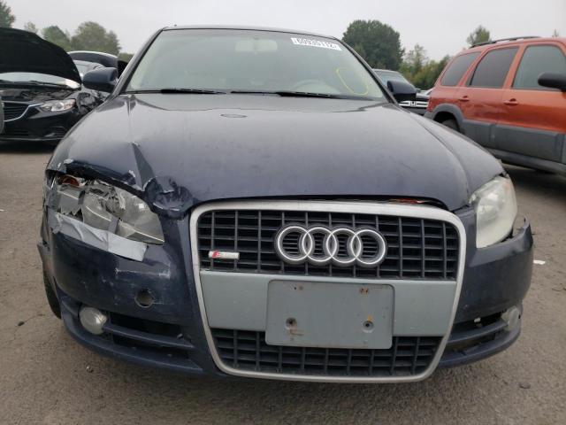 WAUDF78E58A126348 - 2008 AUDI A4 2.0T QUATTRO BLUE photo 9