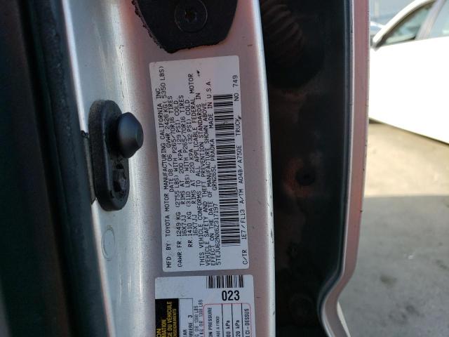 5TEJU62NX6Z317197 - 2006 TOYOTA TACOMA DOUBLE CAB PRERUNNER SILVER photo 12