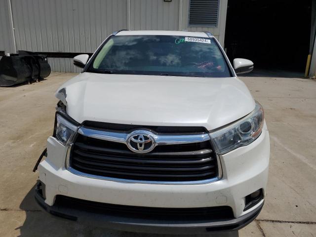 5TDKKRFH4GS156523 - 2016 TOYOTA HIGHLANDER XLE WHITE photo 5