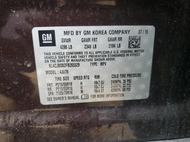 KL4CJBSB2FB265529 - 2015 BUICK ENCORE CONVENIENCE 黑色 照片 14