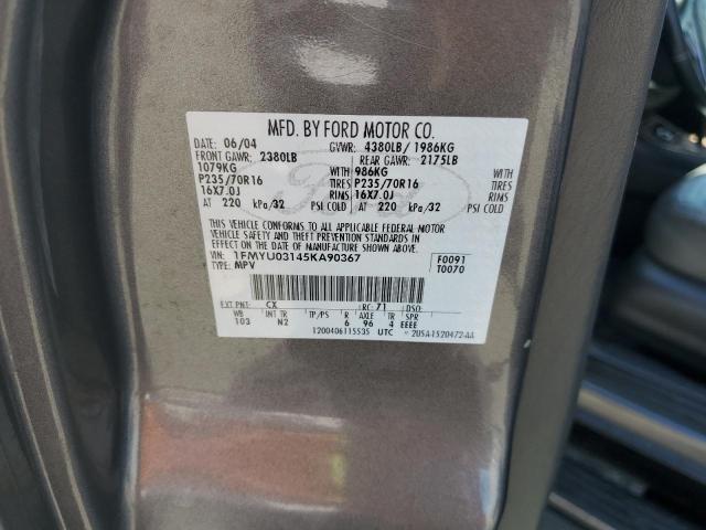 1FMYU03145KA90367 - 2005 FORD ESCAPE XLT Grau Foto 13