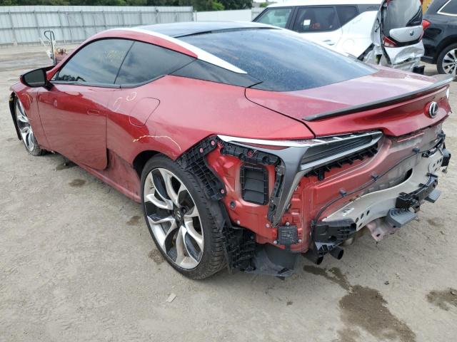 JTHHP5AY9JA000556 - 2018 LEXUS LC 500 RED photo 2