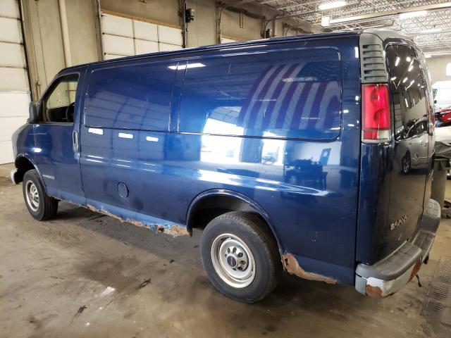 1GTGG25RX11191693 - 2001 GMC SAVANA G2500 BLUE photo 2