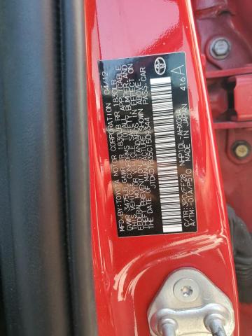 JTDKDTB35C1509344 - 2012 TOYOTA PRIUS C Qırmızı foto 13